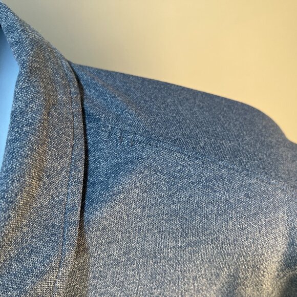 Lululemon Men's marled blue short sleeve performance tech polo shirt Large L EUC - Picture 4 of 5